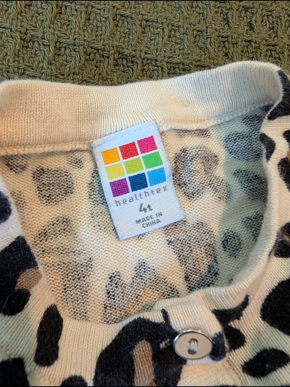 Healthtex/Old Navy Black & White Leopard Button Cardigan & Skirt - Picture 3 of 4